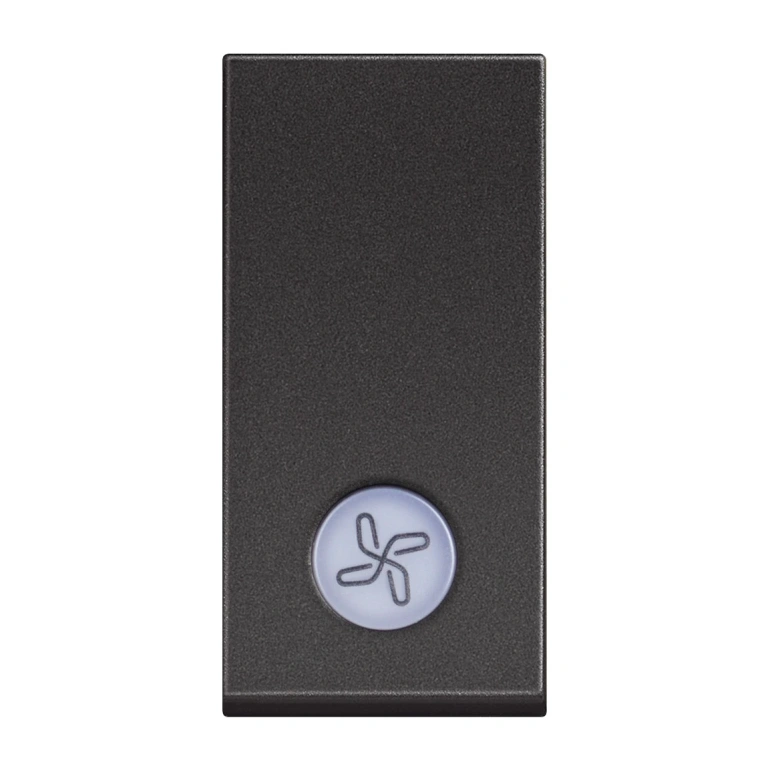 Ключ обикновен сх.1 с индикаторна лампа, 10a, black 1m, bticino, classia, rg4001lr