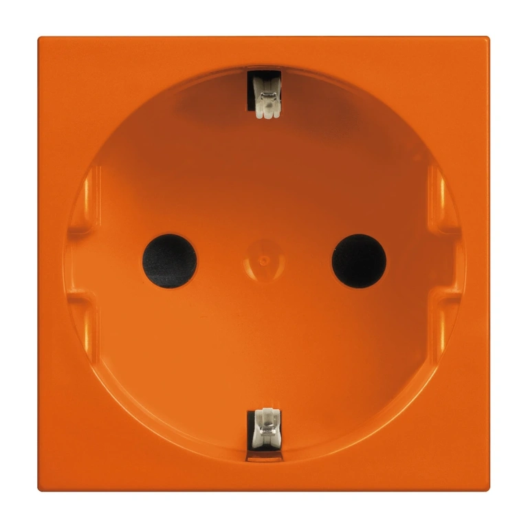 контакт шуко с детска защита, 16а, orange, bticino, classia, r4141a