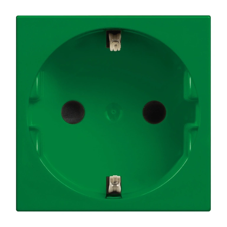 контакт шуко с детска защита, 16а, green, bticino, classia, r4141v