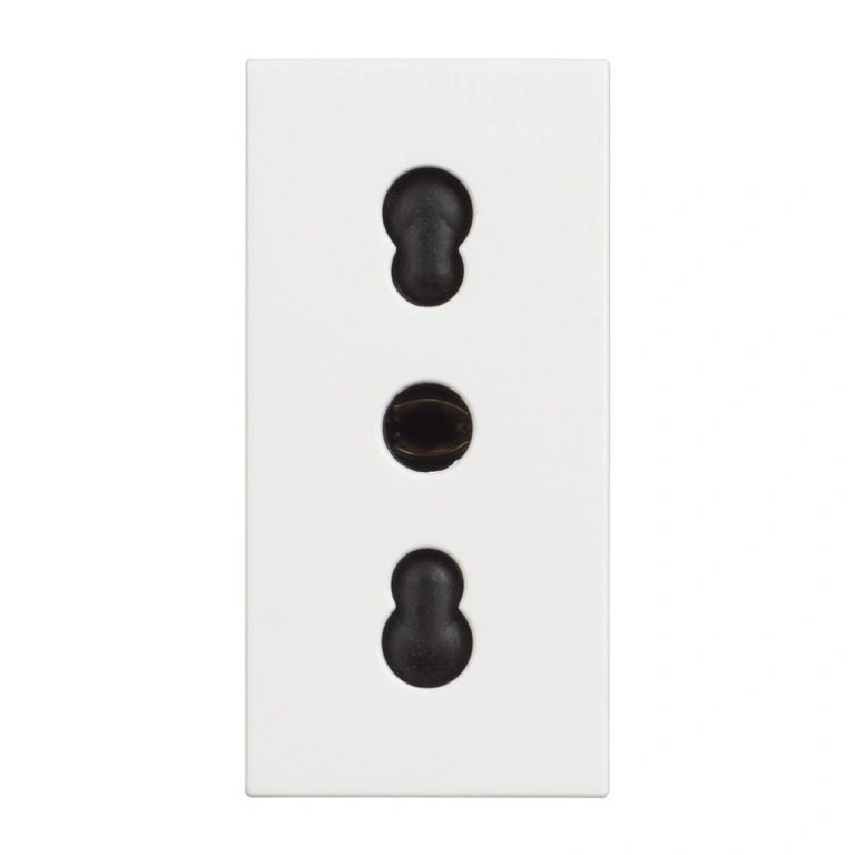 контакт италиански стандарт с детска защита, 16а, white, bticino, classia, rw4180