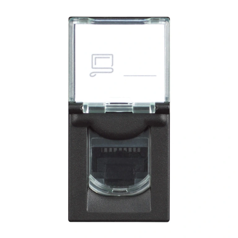 Телефонна розетка RJ11, black, bticino, classia, rg4258rj11