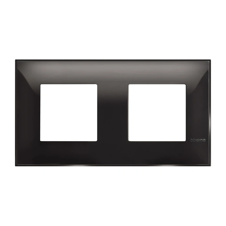 PVC двойна рамка, black, bticino, classia, r4802m2bc
