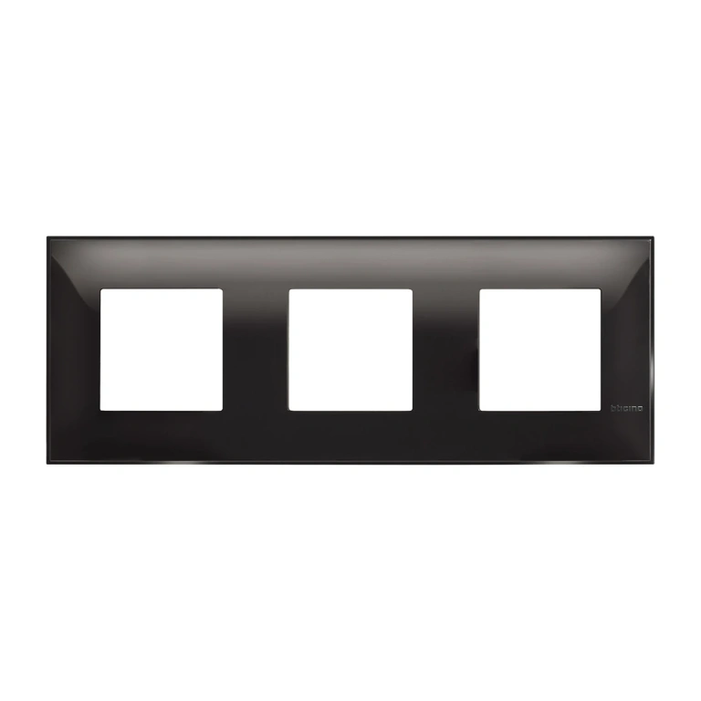 PVC тройна рамка, black, bticino, classia, r4802m3bc