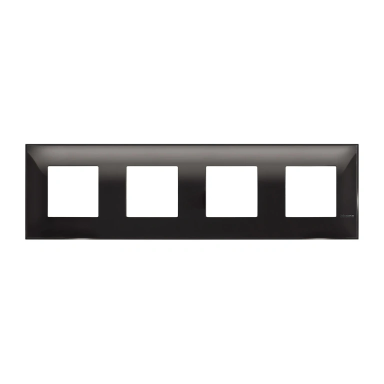 PVC четворна рамка, black, bticino, classia, r4802m4bc