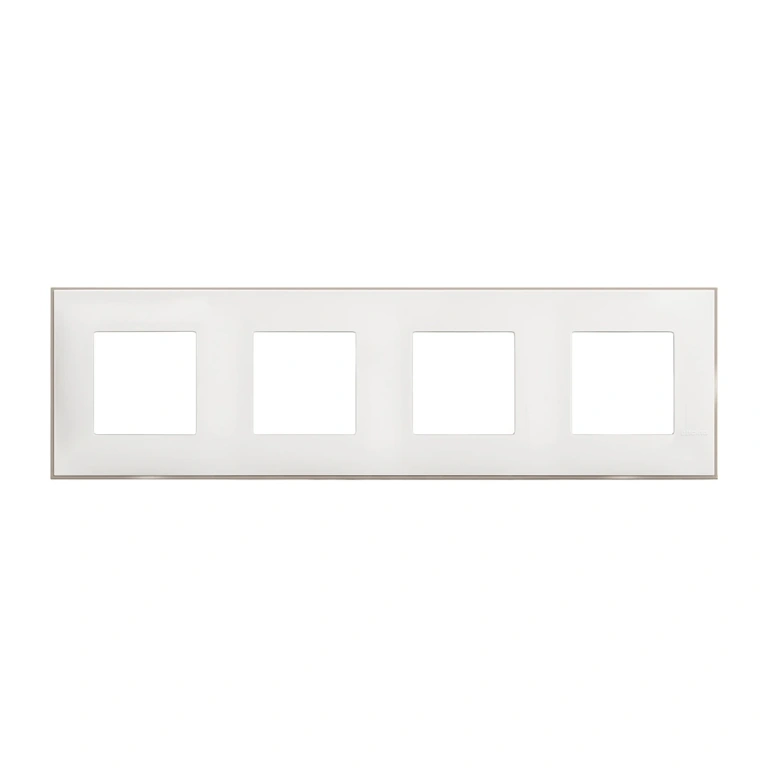 PVC четворна рамка, white satin, bticino, classia, r4802m4ws