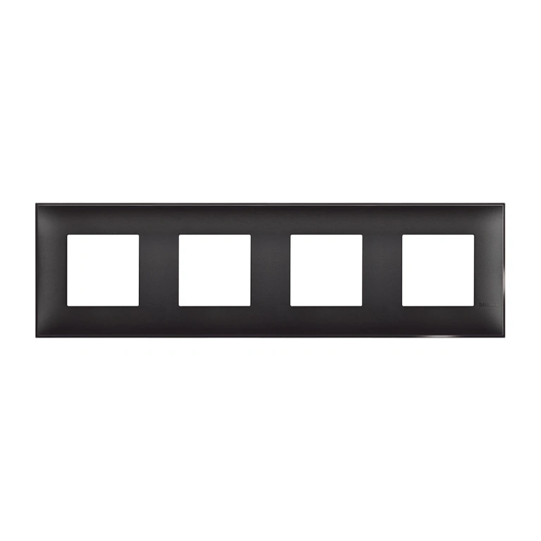 PVC четворна рамка, black satin, bticino, classia, r4802m4bg