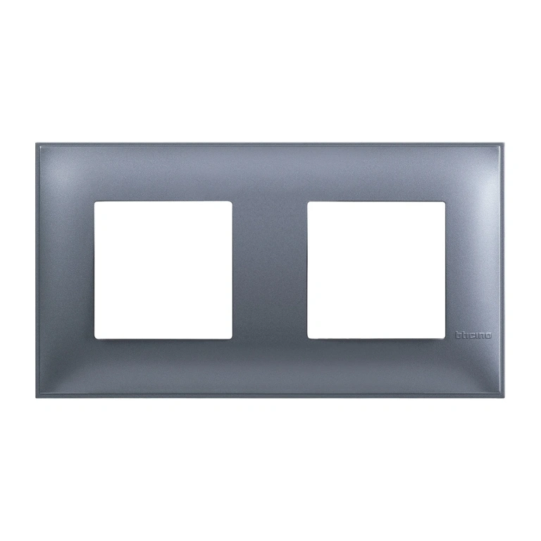 PVC двойна рамка, blue metal, bticino, classia, r4802m2lm