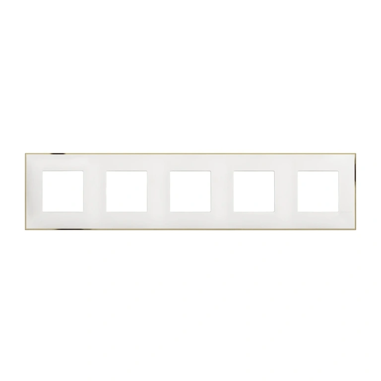 PVC петорна рамка, white gold, bticino, classia, r4802m5wd