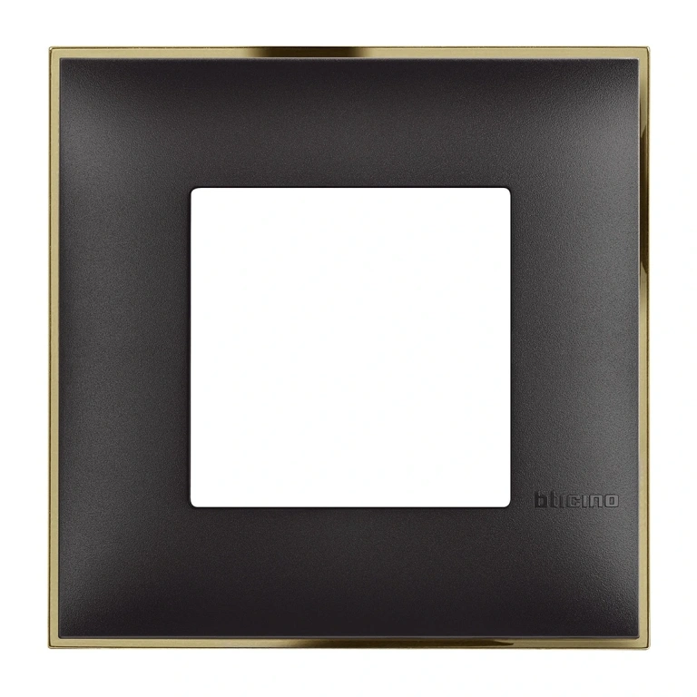 PVC рамка, black gold, bticino, classia, r4802bd