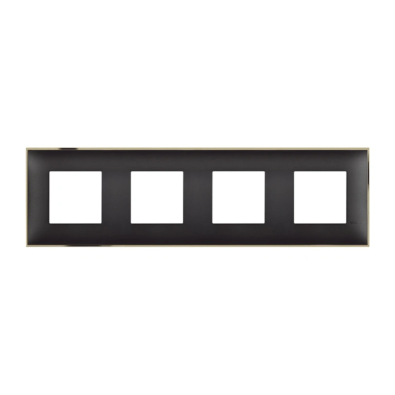 PVC четворна рамка, black gold, bticino, classia, r4802m4bd