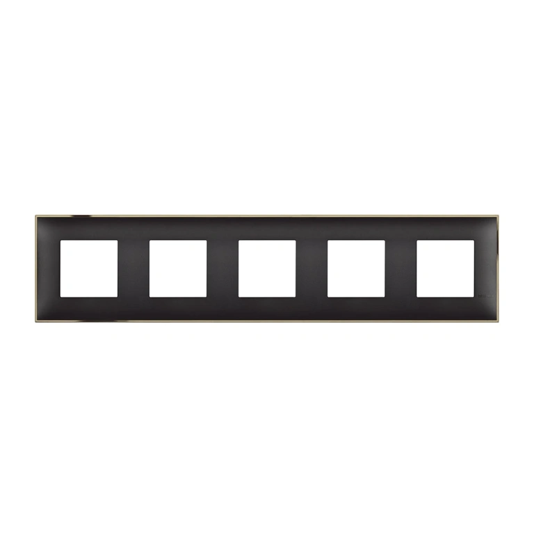 PVC петорна рамка, black gold, bticino, classia, r4802m5bd