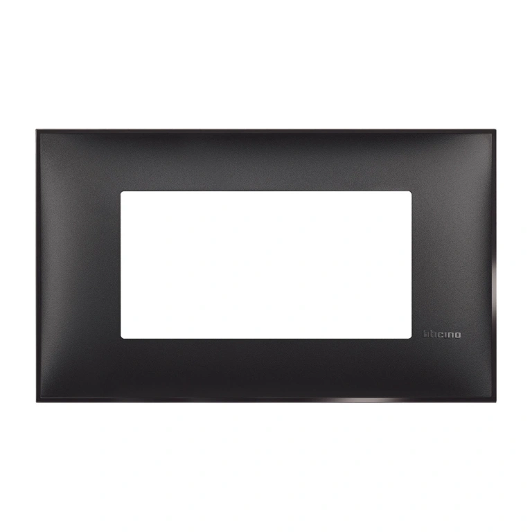 PVC четиримодулна рамка, black satin, bticino, classia, r4804bg