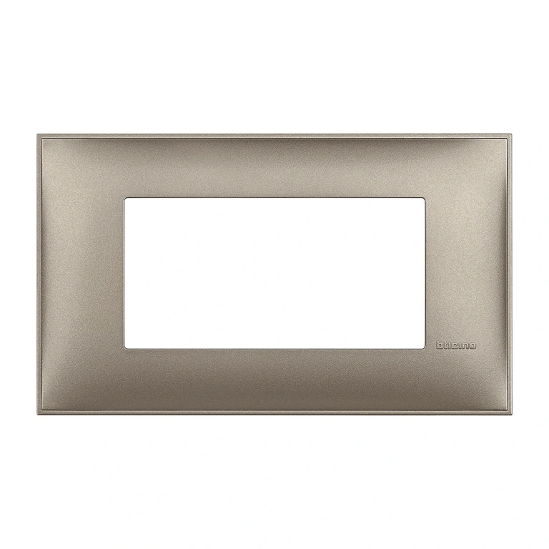 PVC четиримодулна рамка, titanium metal, bticino, classia, r4804tm