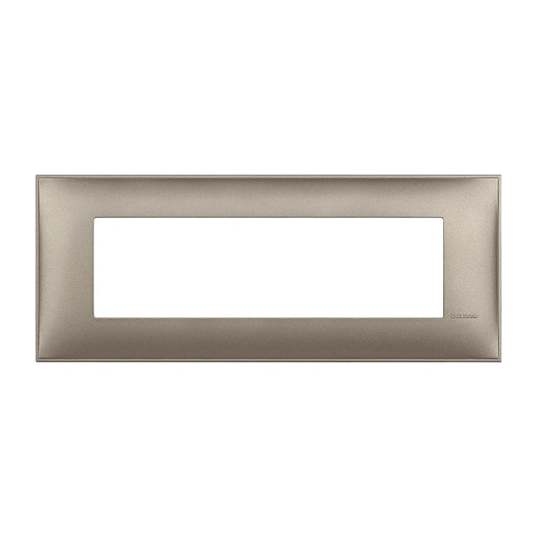 PVC седеммодулна рамка, titanium metal, bticino, classia, r4807tm