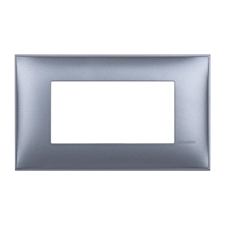 PVC четиримодулна рамка, blue metal, bticino, classia, r4804lm