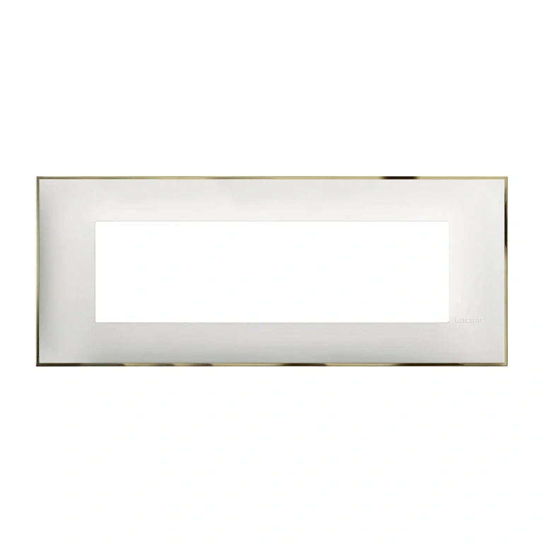 PVC седеммодулна рамка, white gold, bticino, classia, r4807wd