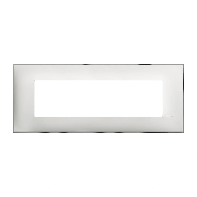 PVC седеммодулна рамка, white chrome, bticino, classia, r4807wr