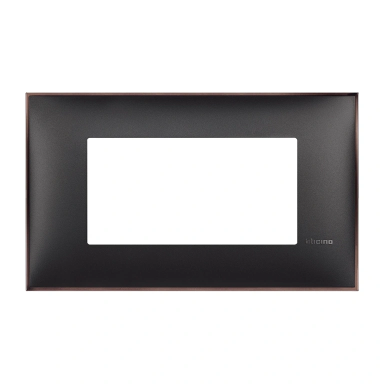 PVC четиримодулна рамка, black nickel, bticino, classia, r4804bh