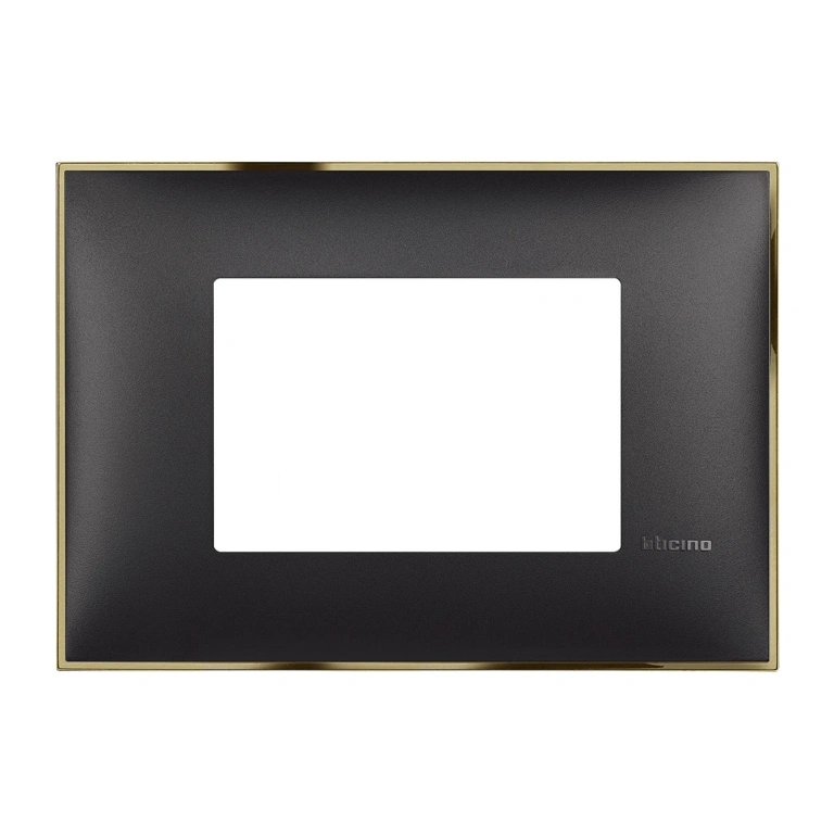 PVC тримодулна рамка, black gold, bticino, classia, r4803bd