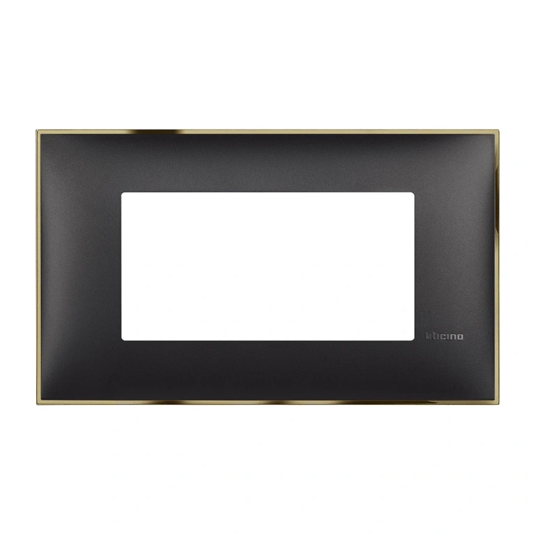 PVC четиримодулна рамка, black gold, bticino, classia, r4804bd