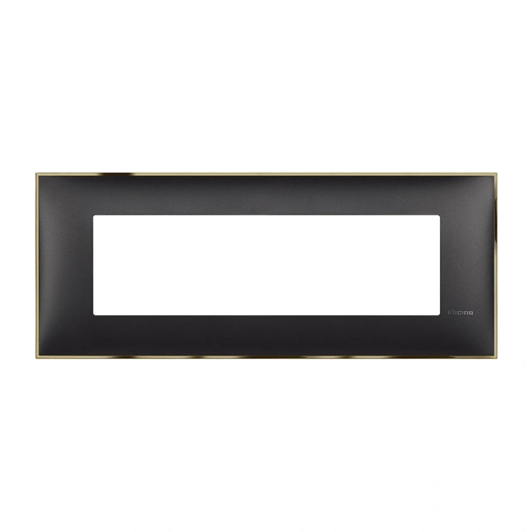 PVC седеммодулна рамка, black gold, bticino, classia, r4807bd
