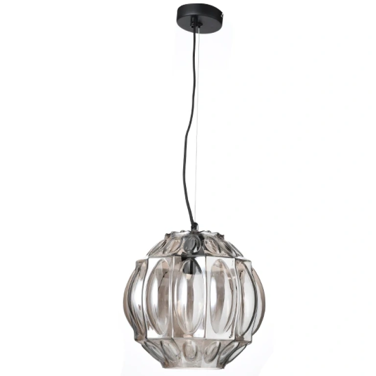 стъклен пендел, matt black+tint, aca lighting, avantgarde, 1x40w, gn271psg