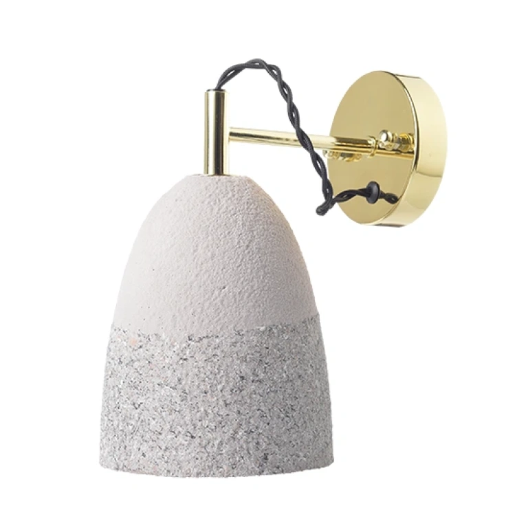 Алик от глина, grey+polished gold, aca lighting, avantgarde, 1x40w, v370981wgb
