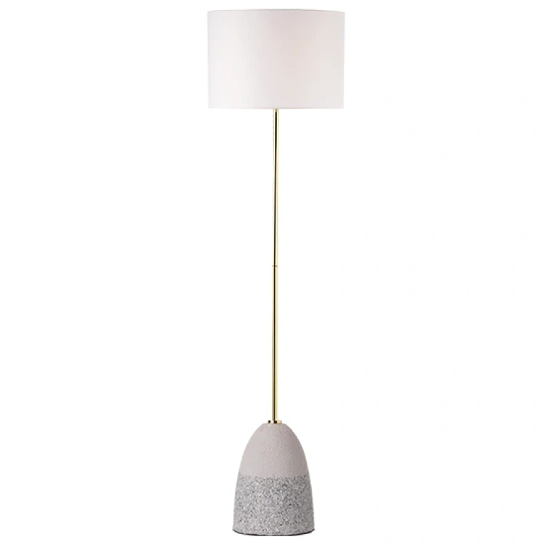 Лампион от глина, grey+polished gold, aca lighting, avantgarde, 1x40w, v370981fgbw