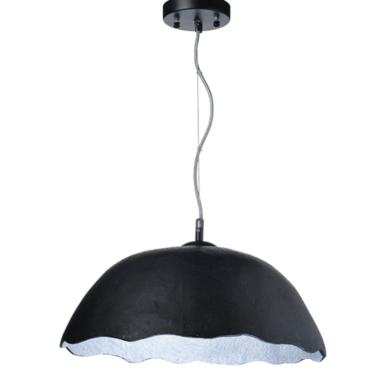 пендел от глина, black+silver+matt black, aca lighting, avantgarde, 1x40w, v3729451pbs