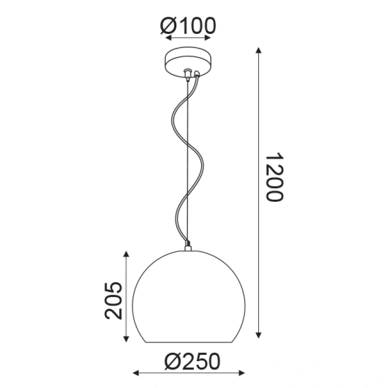 Пендел от глина, dark brown+matt white, aca lighting, avantgarde, 1x40w, v372251pbn