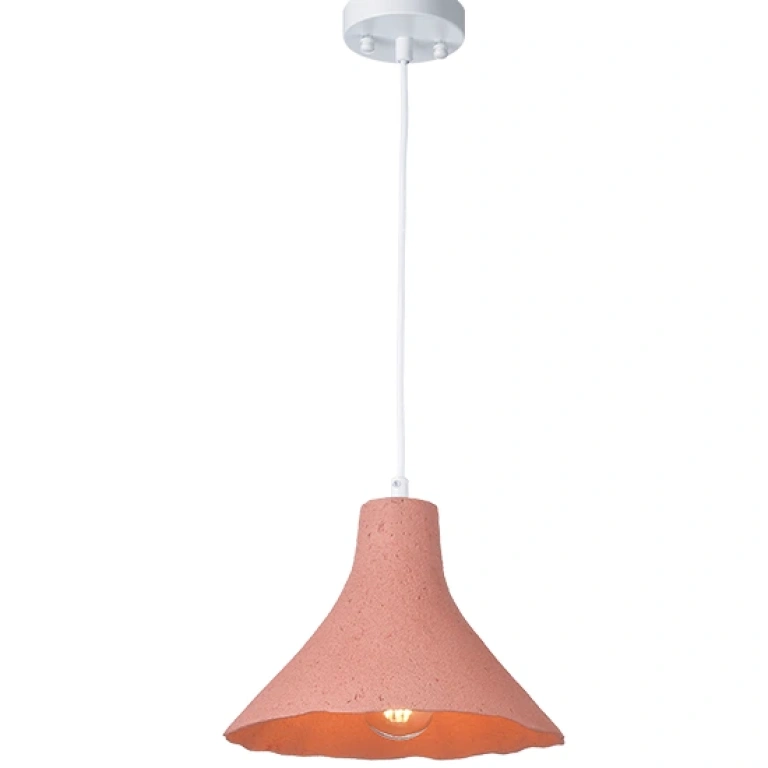 пендел от глина, coral+ white, aca lighting, avantgarde, 1x40w, v372291ppk