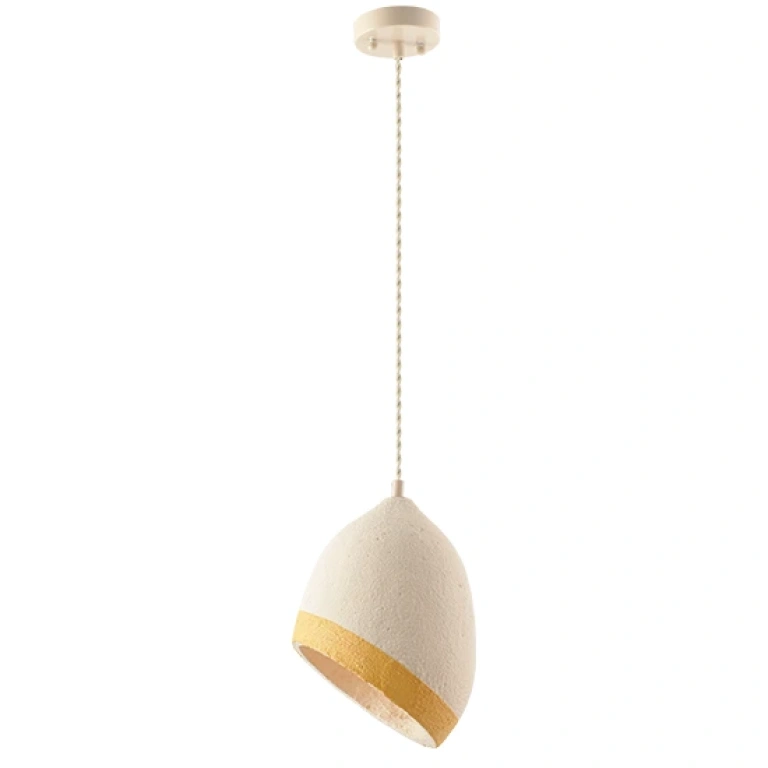 Пендел от глина, cream+ pale yellow, aca lighting, avantgarde, 1x40w, v372281pwy