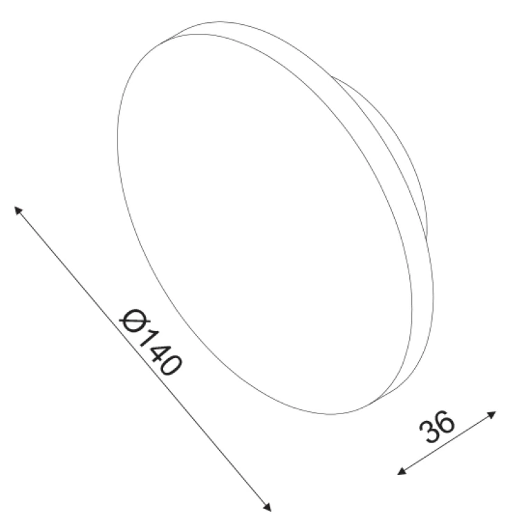 Pvc аплик, light wood shade, aca lighting, wall&ceiling luminaires, led 5w, 3000k, 400lm, zm1705ledwlw
