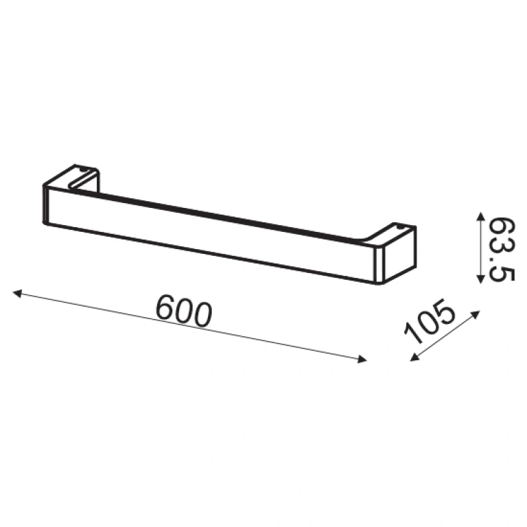 Метален аплик, black, aca lighting, wall&ceiling luminaires, led 12w, 3000k, 1050lm, zd810412ledbk