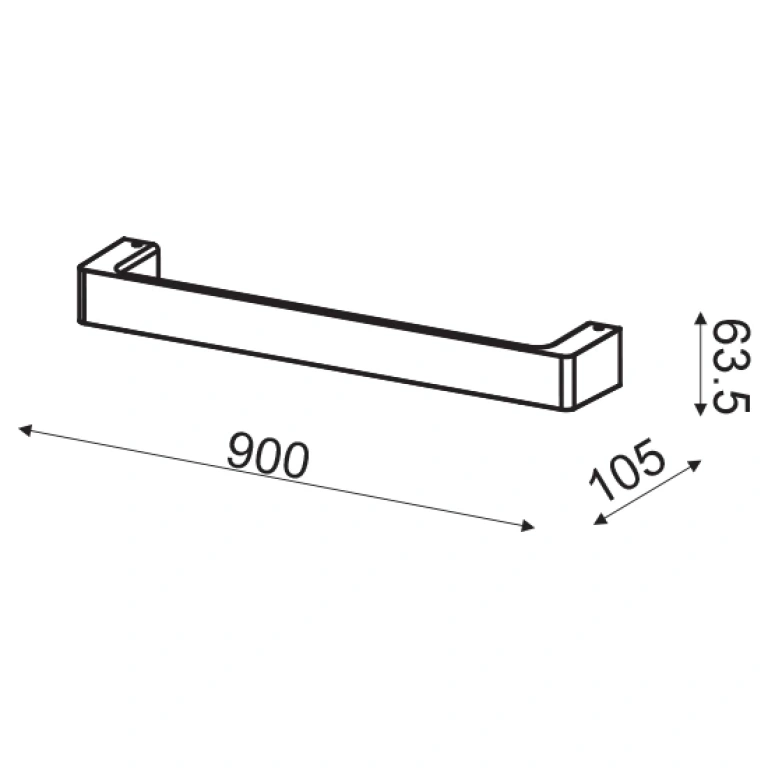 Метален аплик, sand grey, aca lighting, wall&ceiling luminaires, led 18w, 3000k, 1500lm, zd810418ledgy