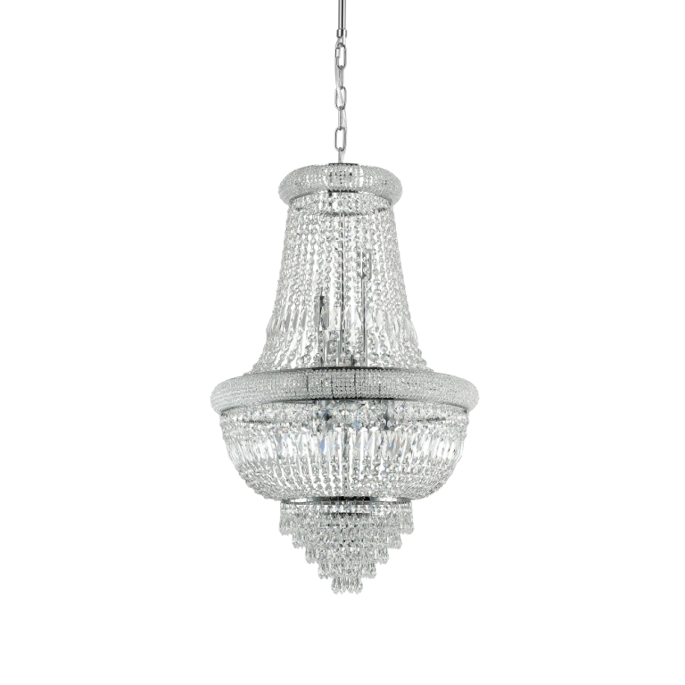 Кристален полилей, ottone, ideal lux, dubai sp10, 10x40w, 207216