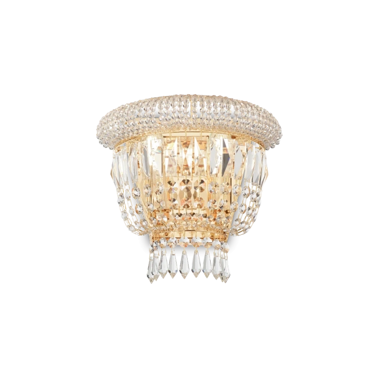 кристален аплик, ottone, ideal lux, dubai ap2, 2x40w, 201023