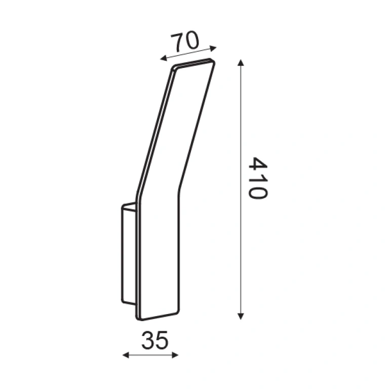 Метален аплик, sand grey, aca lighting, wall&ceiling luminaires, led 9w, 3000k, 810lm, zd80039ledgy