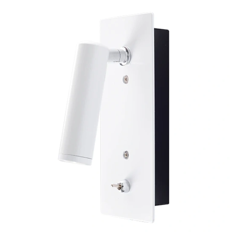 Метален аплик, white+chrome, aca lighting, wall&ceiling luminaires, led 3w, 4000k, 210lm, 151bmw
