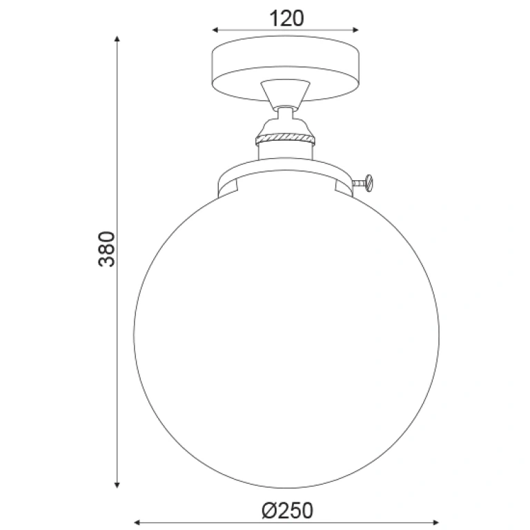 Стъклен плафон, polished brass+transparent, aca lighting, wall&ceiling luminaires, 1x40w, od90151cbr