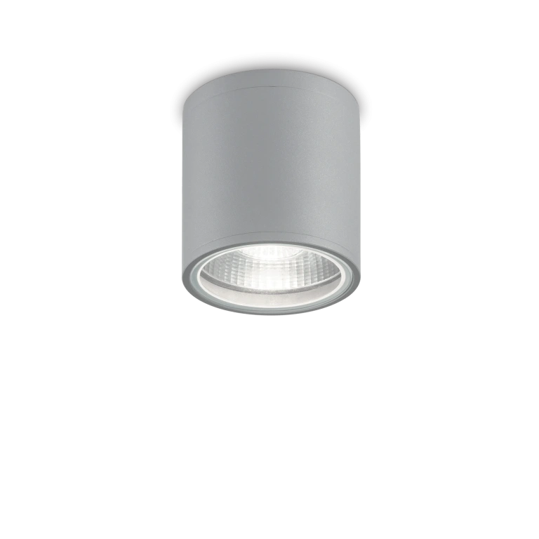 метално градинско тяло, grigio, ideal lux, gun pl1, 1x28w, 163642