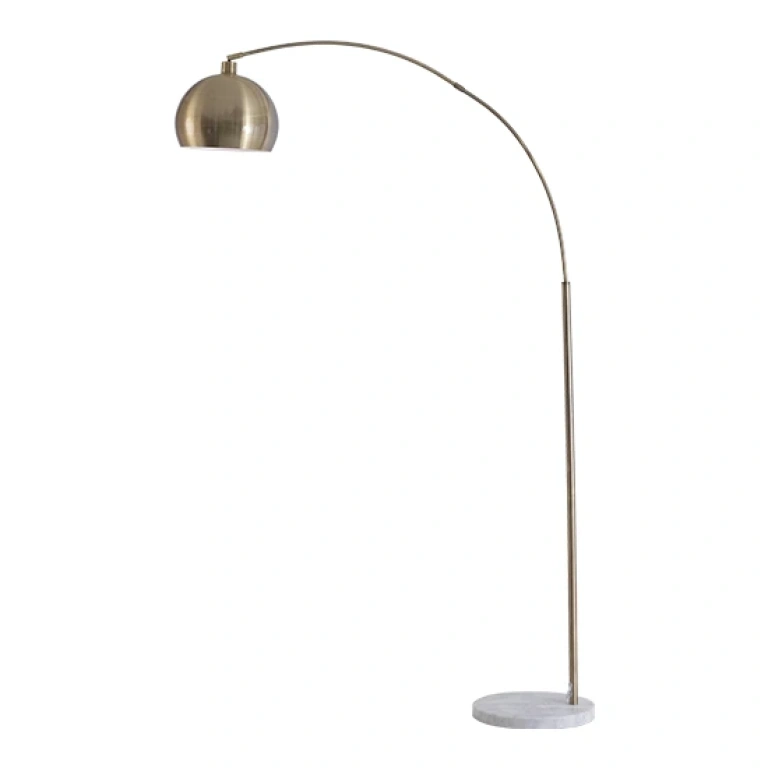 метален лампион, satin bronze+white, aca lighting, floor&table&office luminaires, 1x40w, ml312401fb