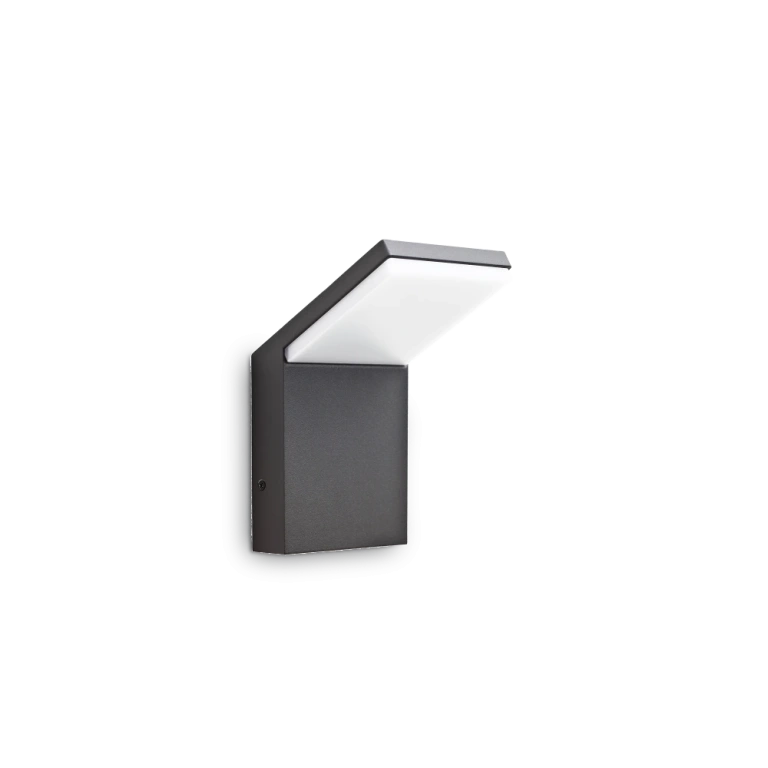 pvc градинско тяло, antracite, ideal lux, style ap1, led 9w, 4000k, 680lm, 209845