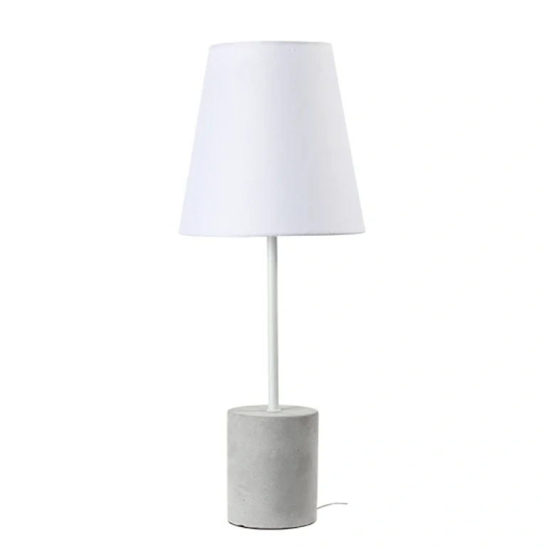 текстилна настолна лампа, white, aca lighting, floor&table&office luminaires, 1x40w, tf8721tcw