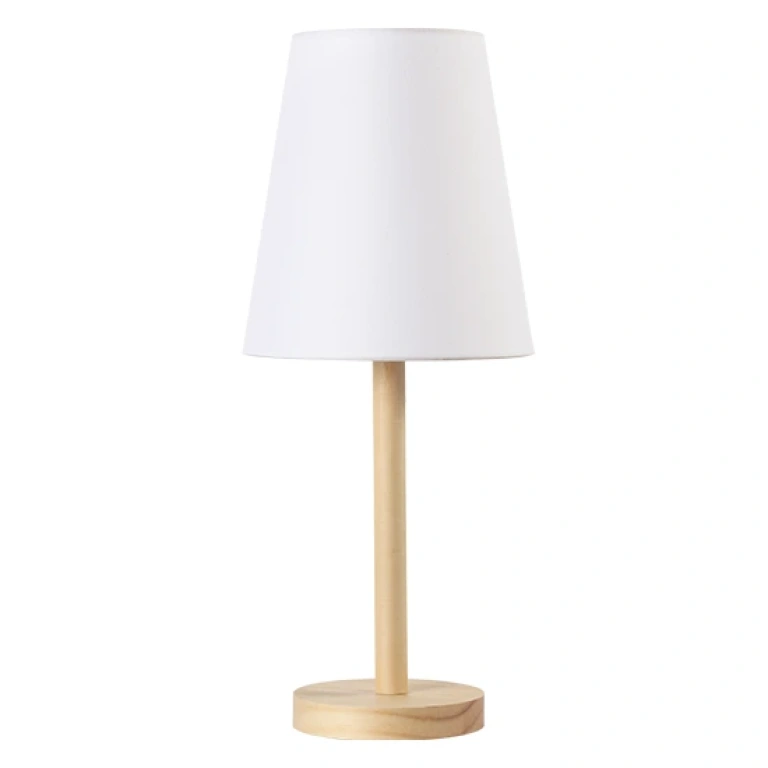 Текстилна настолна лампа, white+natural, aca lighting, floor&table&office luminaires, 1x40w, tf176731tnw