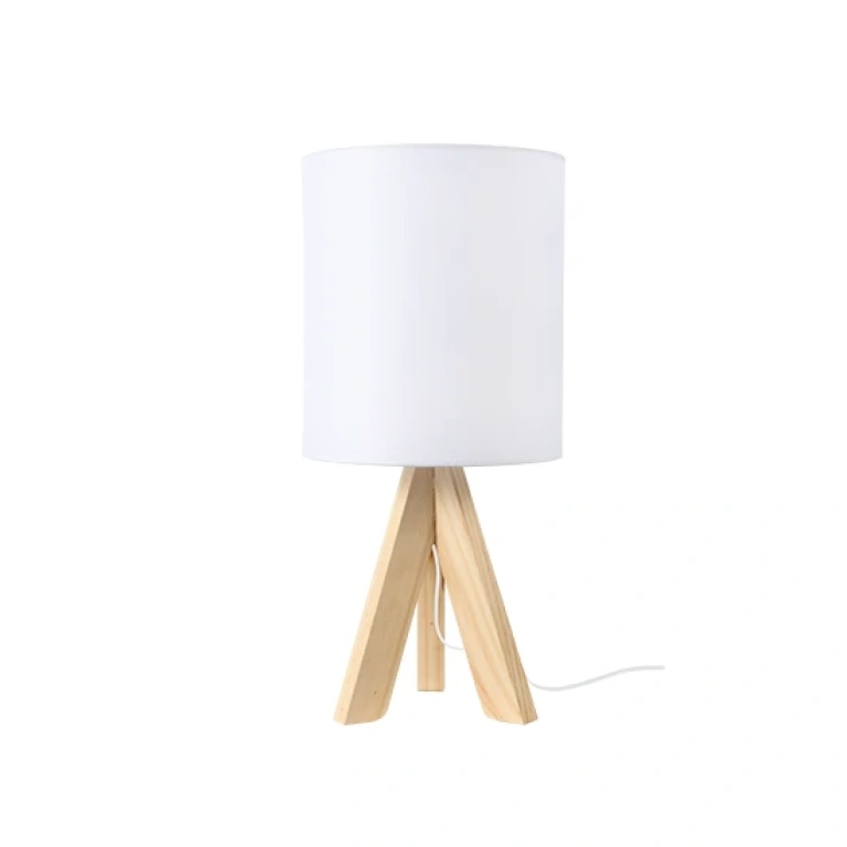 текстилна настолна лампа, white+natural, aca lighting, floor&table&office luminaires, 1x40w, tf176721twh