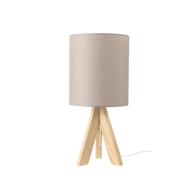 текстилна настолна лампа, pale brown+natural, aca lighting, floor&table&office luminaires, 1x40w, tf176721tlb