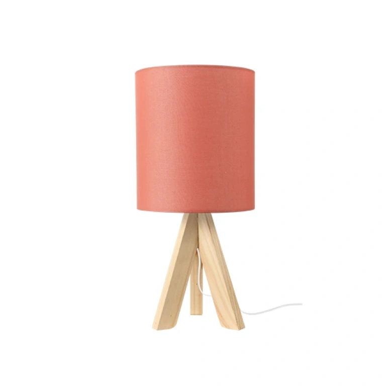 текстилна настолна лампа, coral+natural, aca lighting, floor&table&office luminaires, 1x40w, tf176721tek