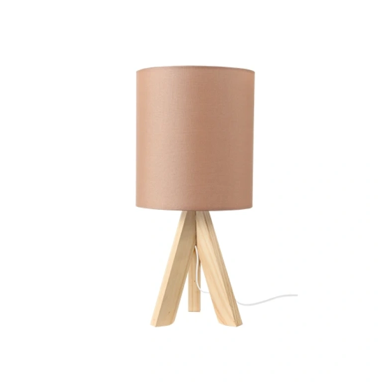 текстилна настолна лампа, brown+natural, aca lighting, floor&table&office luminaires, 1x40w, tf176721tmu