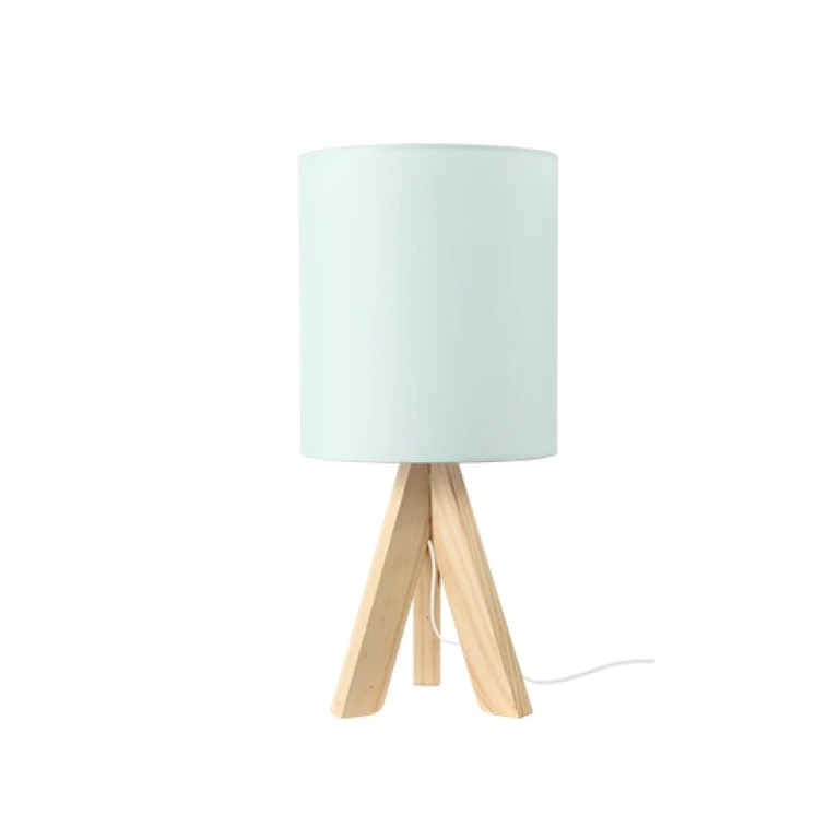 текстилна настолна лампа, pale mint+natural, aca lighting, floor&table&office luminaires, 1x40w, tf176721tpm